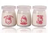 Pote de pudim de expressão atacado 100ml copo de iogurte de vidro loja de milk tea garrafa de vidro para viagem copo de pudim com tampa
