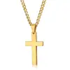 Collar con Colgante de Cruz de Acero de Titanio Estilo Europeo y Americano para Hombre Transfronterizo de Amazon Tendencia Personalidad Hip-hop Joyería para Combinar