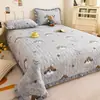 Colcha de Cama de Veludo Leite de Inverno Peça Única Lençol de Tatami Flanela Espessa Capa de Edredom Antiderrapante Conjunto de Três Peças Capa Kanger com Veludo Extra