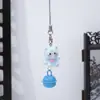 Cadena para Teléfono de Gato de Dibujos Animados 3D con Cascabel, Colgante Llavero de Cuentas, Accesorio DIY, Decoración para Coche y Bolsa
