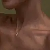 Collar con Cuentas Reveladoras de Hielo Frío Pendientes Diseño de Nicho Estilo Normcore Collar de Gota de Agua de Gama Alta Gotas de Rocío Matutino