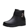 2025 Nuevas Botas de Invierno de Terciopelo Cálido para Mujer, Comercio Exterior Transfronterizo, para Mujeres de Mediana Edad y Mayores, Impermeables, Planas, Antideslizantes