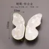 Manija de Agujero Único para Armario Guardarropa de Lujo Ligero Nórdico Minimalista de Alta Venta, Manija Cuadrada de Pétalo Azul Blanco de Dibujos Animados de Mariposa