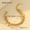 Serie de Collares y Pulseras con Cadena Chapada en Oro de Acero Inoxidable Estilo Europeo y Americano Transfronteriza para Mujer, Accesorios Versátiles de Alta Gama para el Trabajo