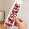 Goma para el pelo de dibujos animados de frutas de verano para niños y niñas, Cuerda para el pelo pequeña tipo 'chirrido', Accesorios para el pelo de alta elasticidad, Diadema