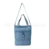 Bolso de Hombro de Mezclilla Casual de Moda Estilo Coreano Bolso Cruzado de Mezclilla Simple Ecológico Multifuncional Bolsa de Compras