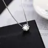 Accesorios para mujer estilo coreano collar cadena veneciana colgante de cristal cadena para la clavícula joyería de plata femenina venta al por mayor