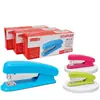 Grampeador pequeno colorido, grampeador portátil multi-colorido para estudante e escritório, compatível com grampos 24/6, material de papelaria em caixa colorida, em estoque