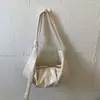 Bolso de piel suave plisado estilo dumpling retro estilo perezoso casual para ir al trabajo bolso de un solo hombro bolso alto croissant croissant