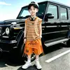 Conjunto de Rayas sin Mangas para Niños 2026 Nuevo Verano Ropa Fina de Chaleco para Niños Conjunto de Dos Piezas de Pantalones Cortos para Bebé Moderno