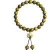 Pulseiras Naturais de Sândalo Verde para Mulheres, Contas de Oração de Sândalo, Estilo Chinês Novas Contas da Sorte Estilo Chinês, Atacado