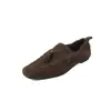Versión de Piel de Oveja~Mocasines Planos de Cuero Genuino Retro Cuadrados con Borlas para Mujer, Zapatos Planos de Cuero Versátiles para el Trabajo