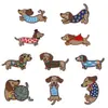 10 Tipos de Patches Bordados com Tema Dachshund|Designs de Cachorro Macios e Fofos, para Costurar com Ferro e Sem Costura, para Moletons e Mochilas
