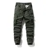 Calça Cargo Masculina G-Stone, Primavera e Outono, Corte Solto, Multi-Bolsos, Cordão, Calça Longa Casual Cáqui, Estilo Fino de Verão, Sem Amassar