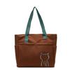 Bolsa de lona de grande capacidade, bolsa de trabalho, bolsa de ombro casual simples para transporte de mão, bolsa de classe para estudantes universitários