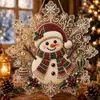 Kit de Atrapasoles con Pintura de Diamantes de Perlas Navideñas de Copo de Nieve Kit de Cuentas 3D DIY