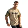 Camiseta Desgastada Rota de Suministro Directo Transfronterizo, Camiseta Casual de Moda de Algodón Puro Pesado, Corte Holgado, Manga Corta, Estampado Vintage
