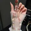 Muñeca Linda de Dibujos Animados Cadena Hecha a Mano Cordón Colgante Adorno Colgante Cordón para Teléfono Bolso con Cuentas para Cámara Colgante para Teléfono