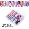 Manicura Hombre Cubito de Hielo Celofán Papel de Colores Decoración Papel de Transferencia Láser Colorido Joyería para Uñas Patrón Set de Papel Láser