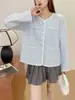 Nuevo Cárdigan de Punto Suave y Holgado de Piel Sintética de Visón Otoño/Invierno 2026 Abrigo Suéter Elegante Estilo Francés para Mujer