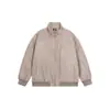 Jaqueta Zhou Shen estilo americano para homens e mulheres, casaco de marca vintage moderno, gola alta, modelo primavera e outono, jaqueta de camurça FORNIN