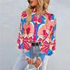 Ropa de Trabajo de Moda Impresa para Mujer de Otoño Nuevo, Versátil, Manga Larga Tipo Linterna, Transfronteriza Aliexpress Europeo y Americano