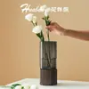 Decoração de Vaso de Luxo Leve de Alta Qualidade, Vaso de Vidro Simples e Criativo para Flores Frescas, Rosas, Lírios, Decoração de Arranjo de Flores para Mesa de Sala de Jantar
