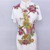 Encaje bordado estilo nacional bordado de fénix encaje soluble en agua aplique procesamiento cheongsam accesorios de ropa de mujer accesorios textiles