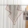 [Nuevos Productos 2025] Bufanda de Hilo Xili de Verano de Alta Gama Bufanda de Seda Bufanda Cuadrada de 70 Explosiones Blanco y Negro Puntos de Ola Pequeña Ligera