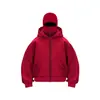 Sudadera Chaqueta de Moda Europea y Americana Nueva Tendencia Otoño e Invierno Top Holgado Unisex con Diseño de Doble Capucha Sudadera con Capucha de Moda