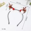 Diadema navideña con astas de Navidad, horquilla con hebilla para la cabeza, diadema navideña de Papá Noel para niños, joyería