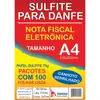 Papel A4 sulfite para Danfe com serrilha 25x100 Folhas