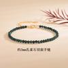 Pulsera de Malaquita Verde Malaquita de 3 mm para Mujer Pulsera de Cristal Pequeña de un Solo Círculo Extremadamente Fina Gema Pulsera Fina Venta al por Mayor
