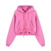 Fábrica de outono e inverno para mapa processamento personalizado OEM tingimento gradual floco de neve frito suéter com capuz doce fresco feminino cintura baixa