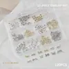Joyería para Uñas Metal Lazo Ballet Cinta Lazo Corbata Calado Aleación Accesorios para Uñas Caja de 12 Compartimentos