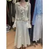 Chegada Nova de Outono Início Estilo Francês Gentil Blusa de Tricô com Babados para Mulheres Emagrecedora Manga Longa Camada Base de Inverno