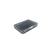 Caja Rectangular Transparente de Plástico Plano de 1.5 cm de Alto y 9.5 cm Caja para Partes de Pines Anzuelos de Pesca Caja para Cuentas Cadenas Pegatinas Caja de Exhibición de Muestras