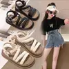 Sandalias para niñas, destalonadas, elegantes, nueva moda de verano, versión coreana, estilo princesa, lindas, versátiles, sandalias de moda