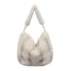 Bolsos de Peluche Populares de Principios de Otoño Bolso Tote de Gran Capacidad para Mujer 2026 Bolso Cubo de Piel de Moda Bolso de Hombro Único para el Trabajo