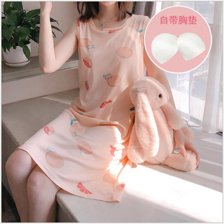 5 黄柚睡裙-黄-背心