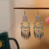 2026 Nuevos Pendientes de Diamante Pequeños con Forma de Abanico Estilo Daisy Estilo Étnico Pendientes Personalizados Suministro Transfronterizo Joyería de Yunnan