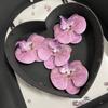 Flor individual de simulación de Phalaenopsis roja de internet peinado Lu Fu regalo de mano caja de dulces 9cm hecho a mano diy accesorios decorativos