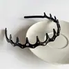 Accesorios Coreanos para el Cabello Banda para la Cabeza Simple de Ola para Ropa Exterior para Mujeres Frente Alto Temperamento Versátil para Lavarse la Cara con Pedrería con Dientes Banda Antideslizante