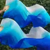 Venta Directa de Fábrica Abanico Largo de Seda con Largos Listones, Seda de Doble Cara, Accesorios de Baile para Adultos, Performance de Baile Cuadrado, Danza Folclórica Retorcida, Abanico Extendido