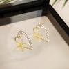 Aretes Flor Amor Corea del Sur Mujer 2024 Nuevas Explosiones Aretes de Moda Diseño Nicho Aretes Avanzados