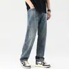 Jeans Casuales Americanos para Hombre Calle Principal Americana Primavera y Verano 2025 Pantalones Anchos Rectos Sueltos con Caída para Hombre