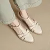 Sandalias de oveja huecas Mary Jane 2026 para mujer, extremadamente cómodas, ultrasuaves, ligeras, de suela gruesa, con tacón medio grueso y punta redonda