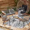 Mesa y Silla Pequeñas para Balcón Combinación Sofá Nido de Pájaro para Exteriores Asiento Sofá Jaula de Pájaros para Resort de Ocio Silla de Ratán para B&B Perezoso
