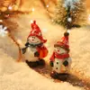 Decoración de Escritorio Exclusiva Transfronteriza de Papá Noel y Muñeco de Nieve Adornos Pequeños Mini Escena Navideña Accesorios para Disparos de Maquetas