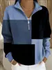 Suéter de Malha Cruzado Amazon Primavera e Outono Gola Alta Meio Zíper Moletom Quente de Inverno Roupas Femininas Impressão 3D